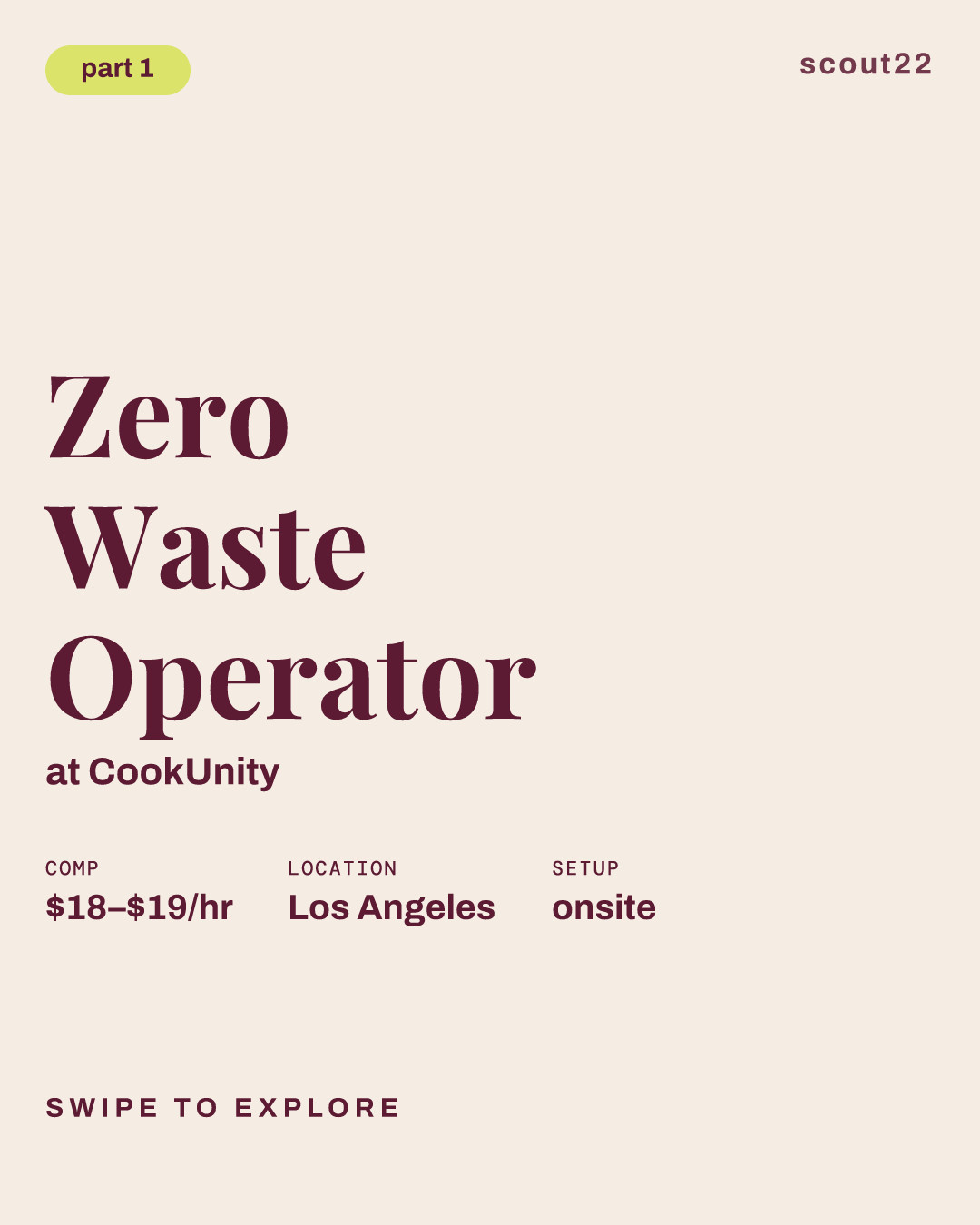 Zero Waste Operator at CookUnity