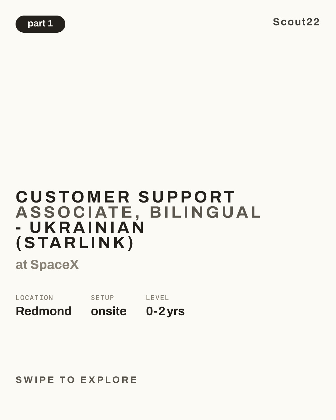 Customer Support Associate, Bilingual - Ukrainian (Starlink) at SpaceX