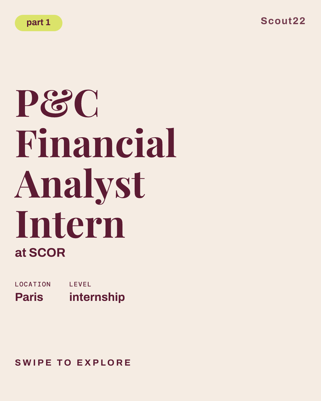 P&C Financial Analyst Intern at SCOR