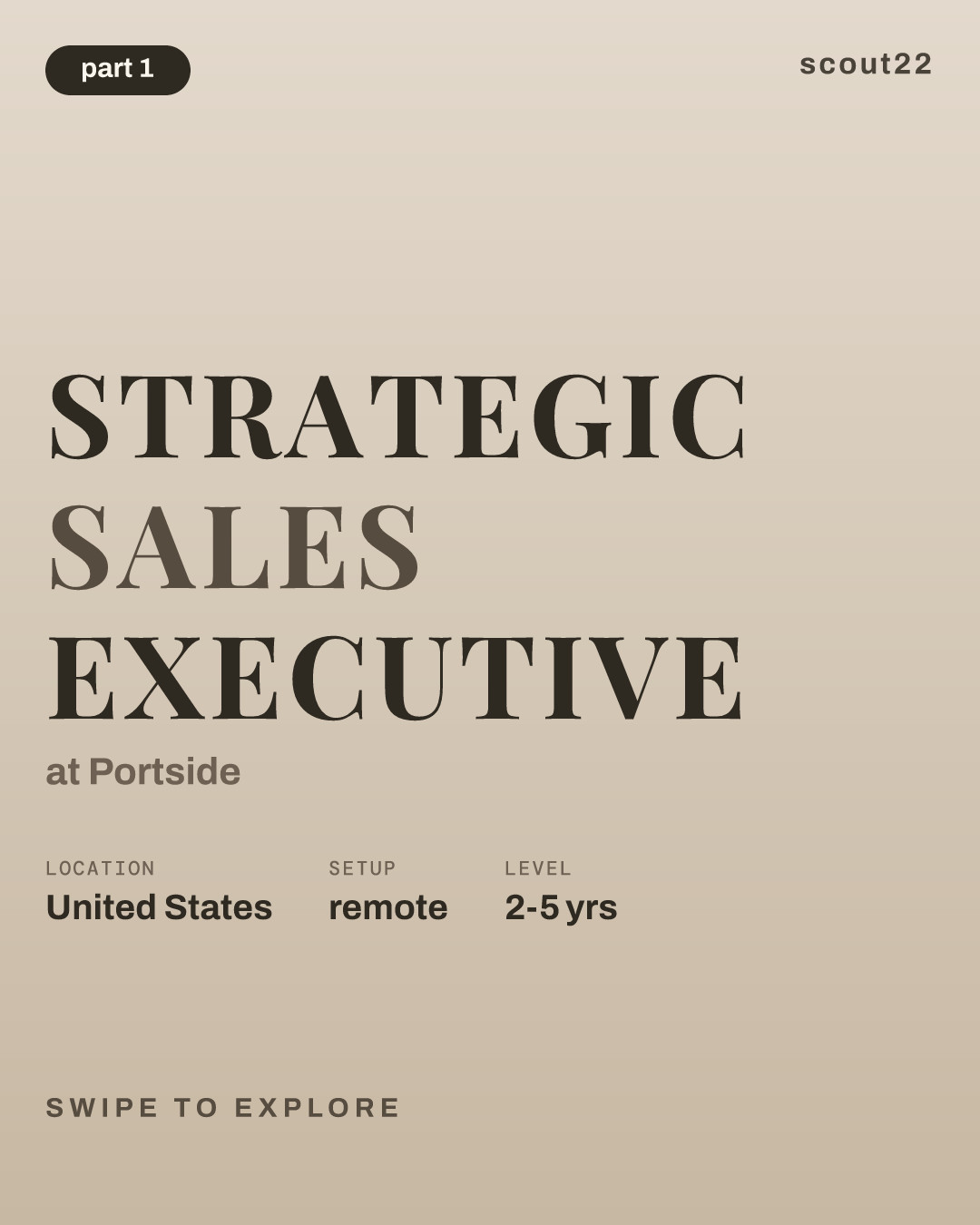 Strategic Sales Executive at Portside