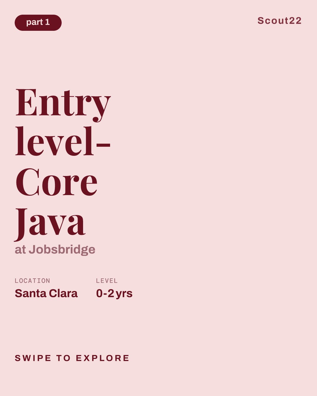 Entry level- Core Java at Jobsbridge
