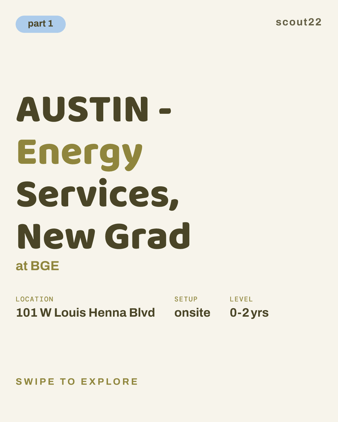 AUSTIN - Energy Services, New Grad at BGE