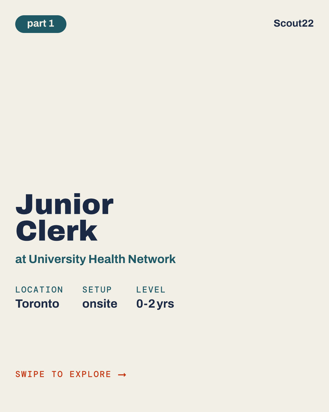 Junior Clerk at University Health Network