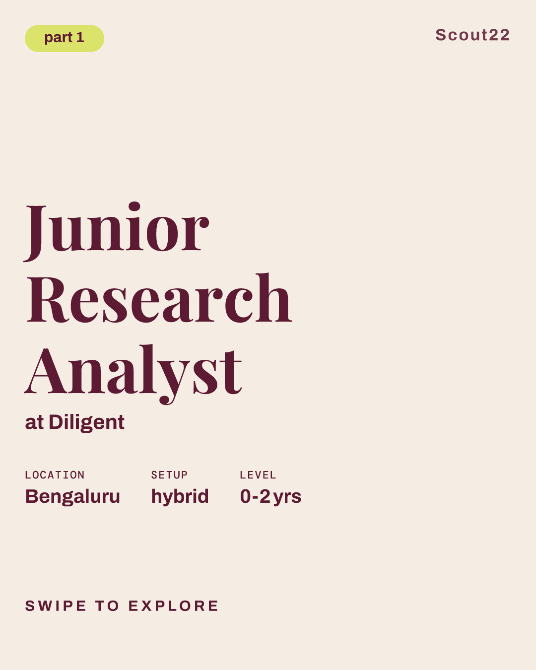 Junior Research Analyst at Diligent
