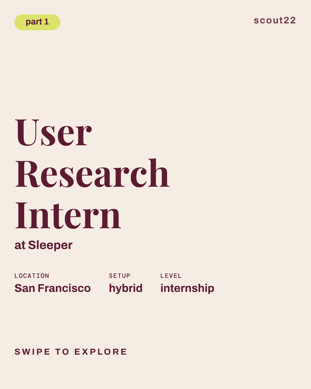 User Research Intern at Sleeper