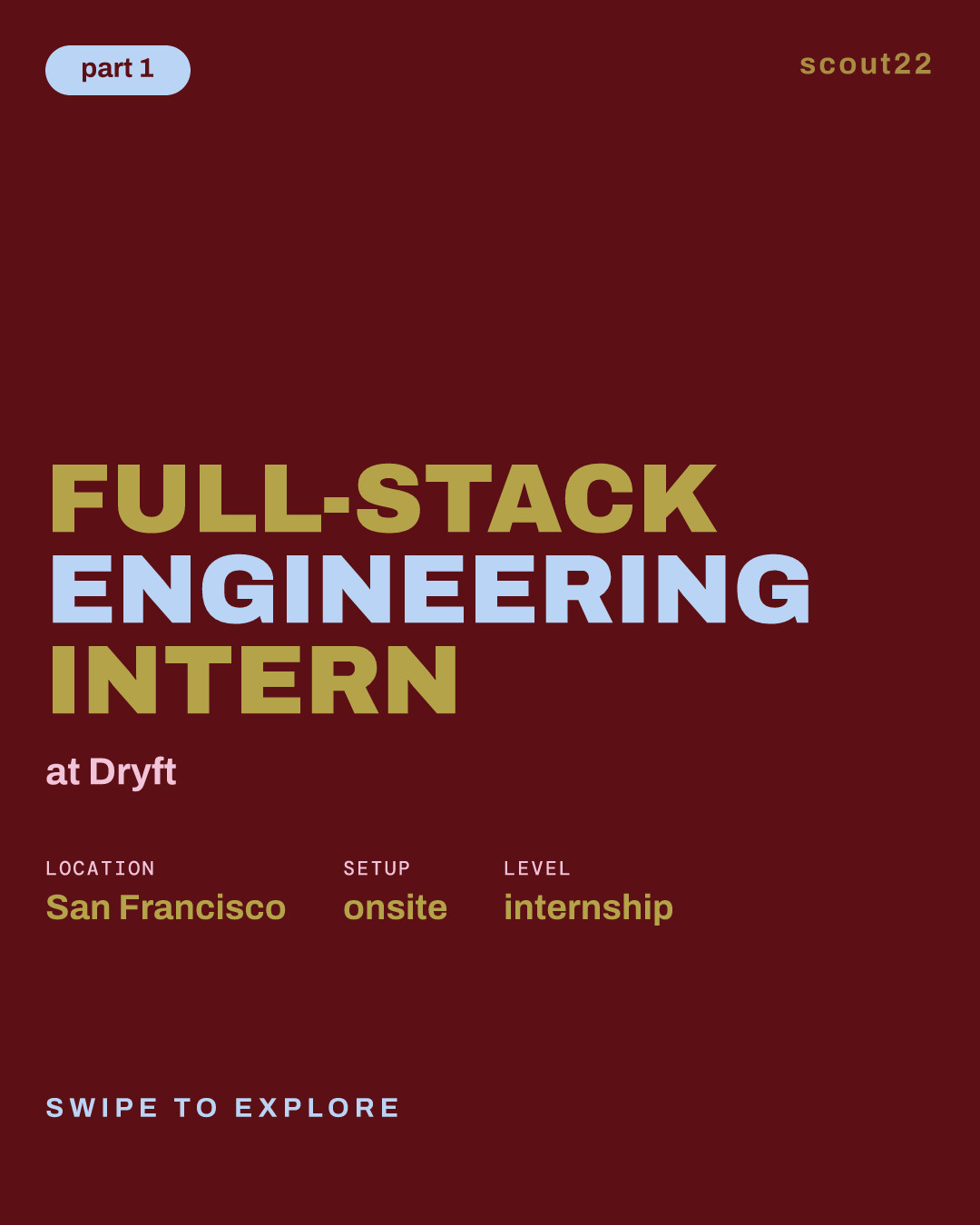 Full-Stack Engineering Intern at Dryft