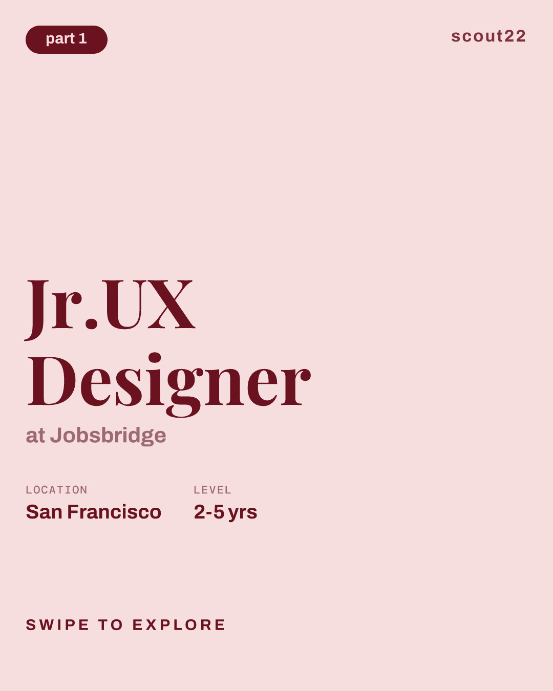 Jr.UX Designer at Jobsbridge