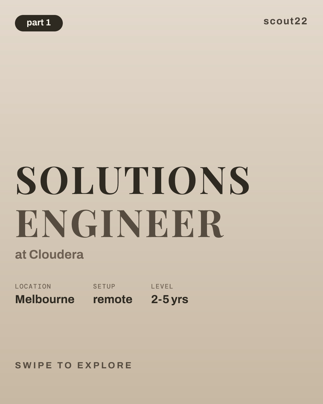 Solutions Engineer at Cloudera