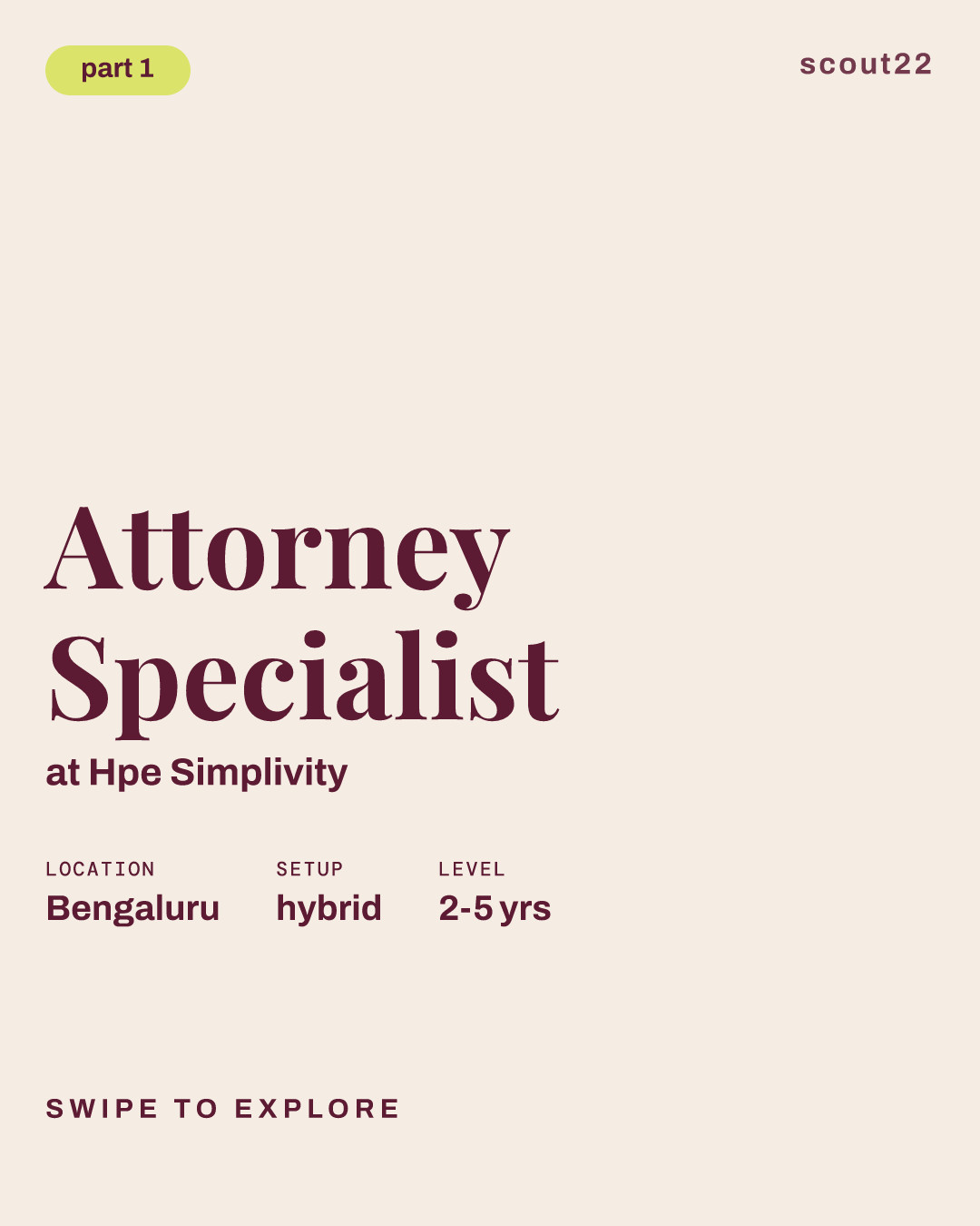 Attorney Specialist at Hpe Simplivity