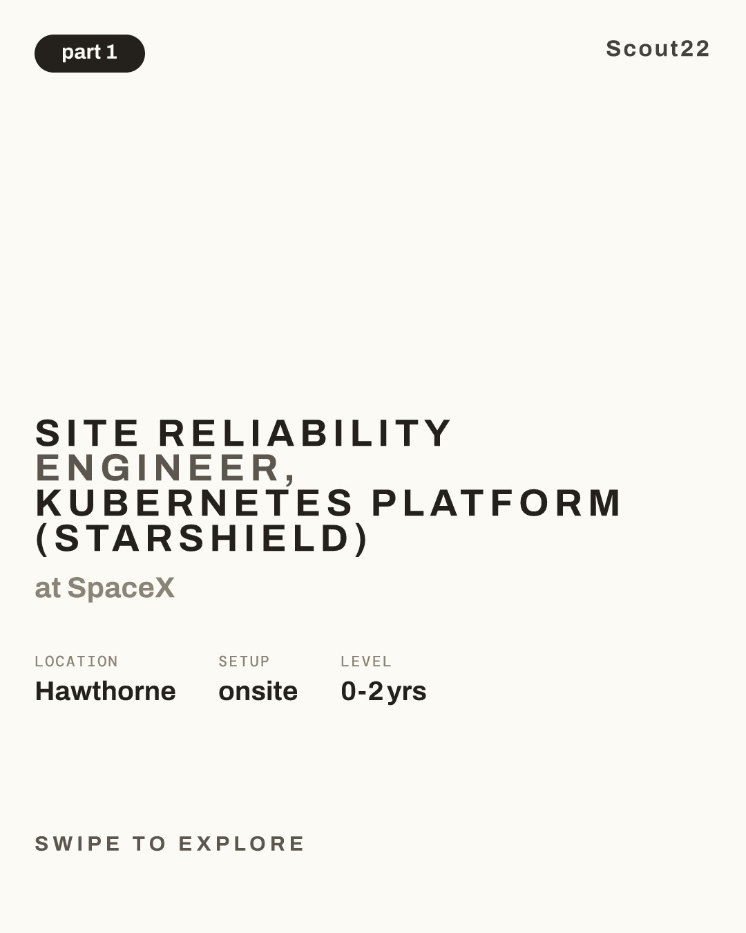 Site Reliability Engineer, Kubernetes Platform (Starshield) at SpaceX