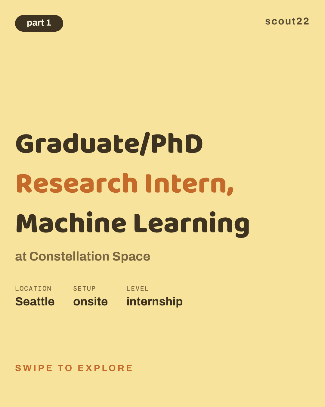 Graduate/PhD Research Intern, Machine Learning at Constellation Space
