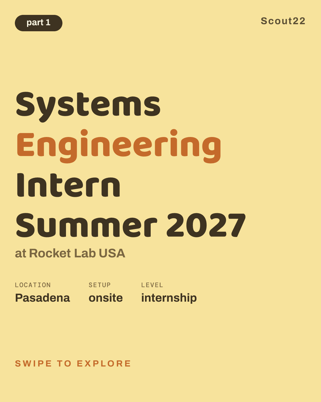Systems Engineering Intern Summer 2027 at Rocket Lab USA