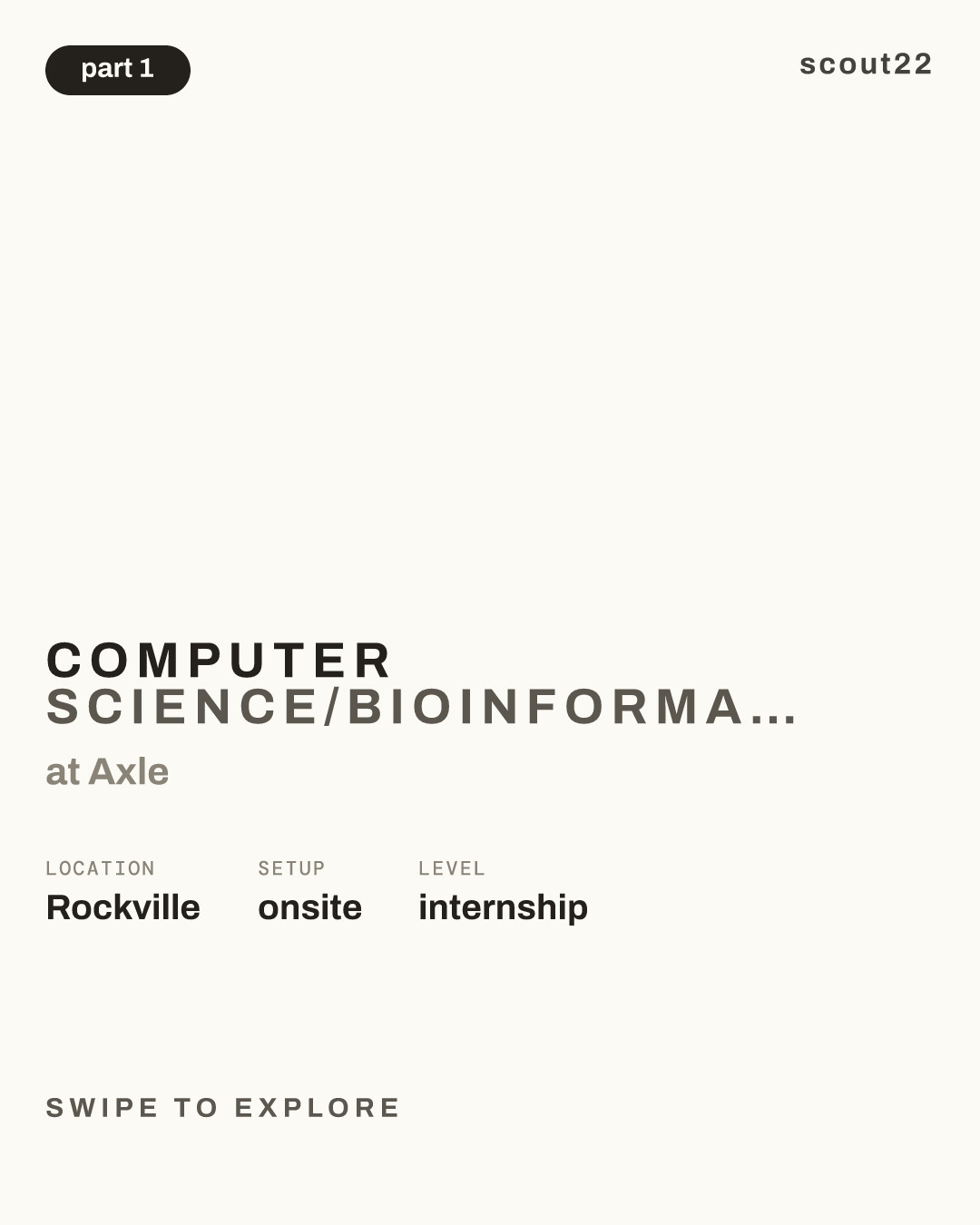 Computer Science/Bioinformatics Intern at Axle