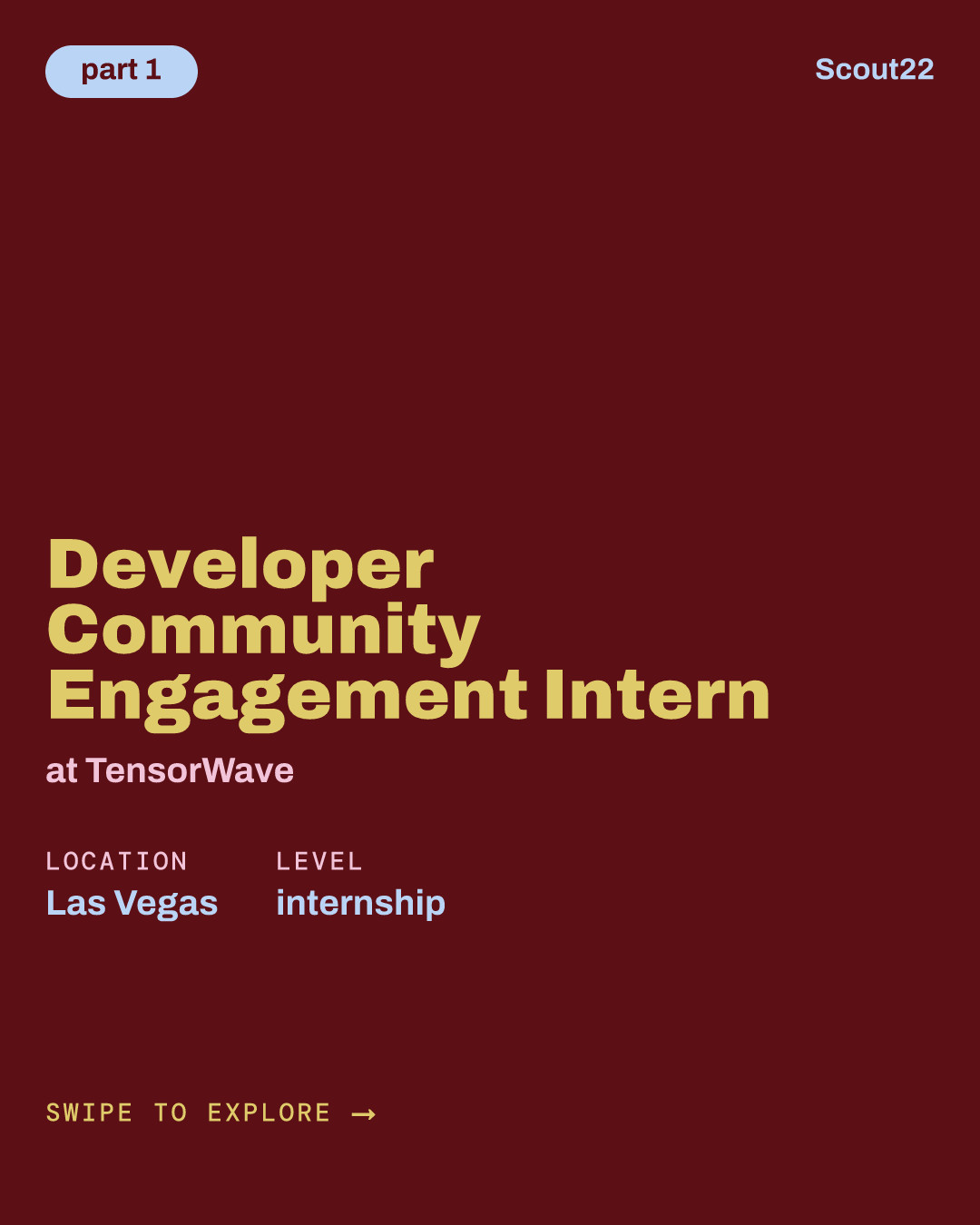 Developer Community Engagement Intern at TensorWave