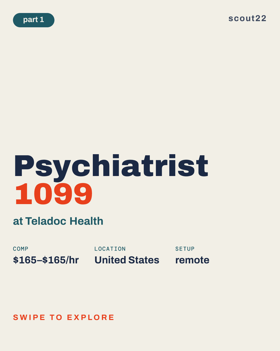 Psychiatrist 1099 at Teladoc Health