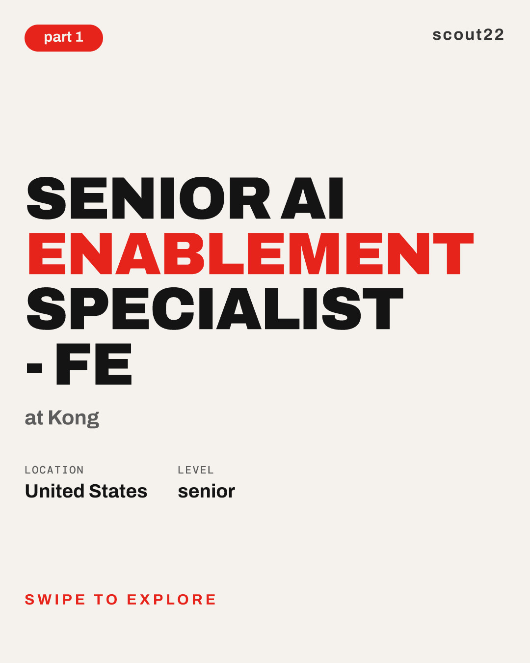 Senior AI Enablement Specialist - FE at Kong