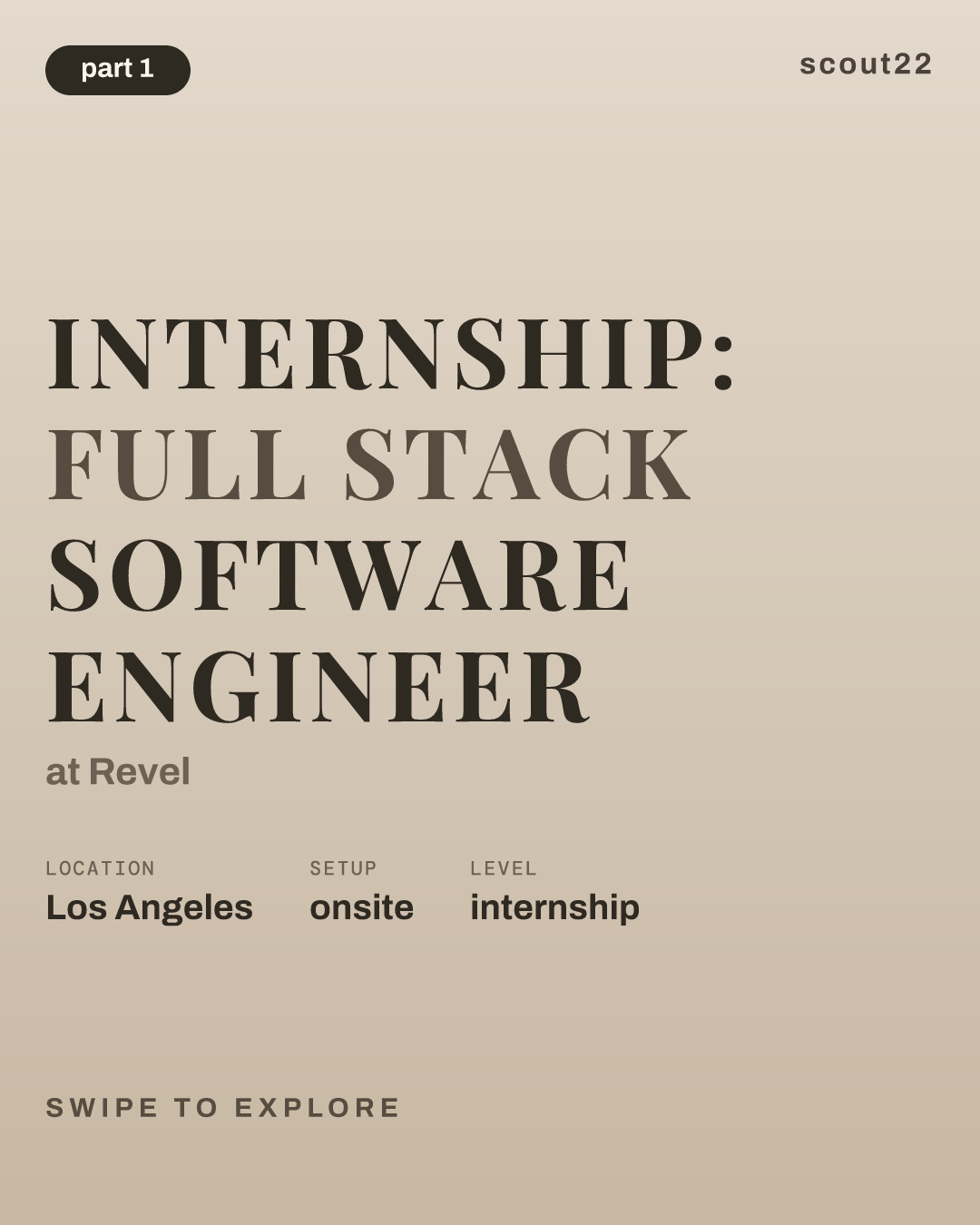 Internship: Full Stack Software Engineer at Revel