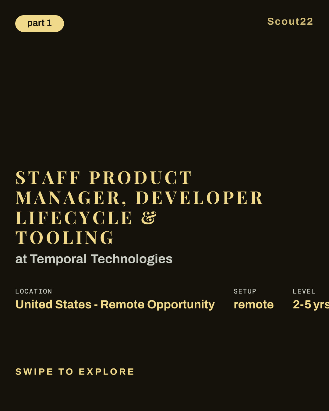 Staff Product Manager, Developer Lifecycle & Tooling at Temporal Technologies