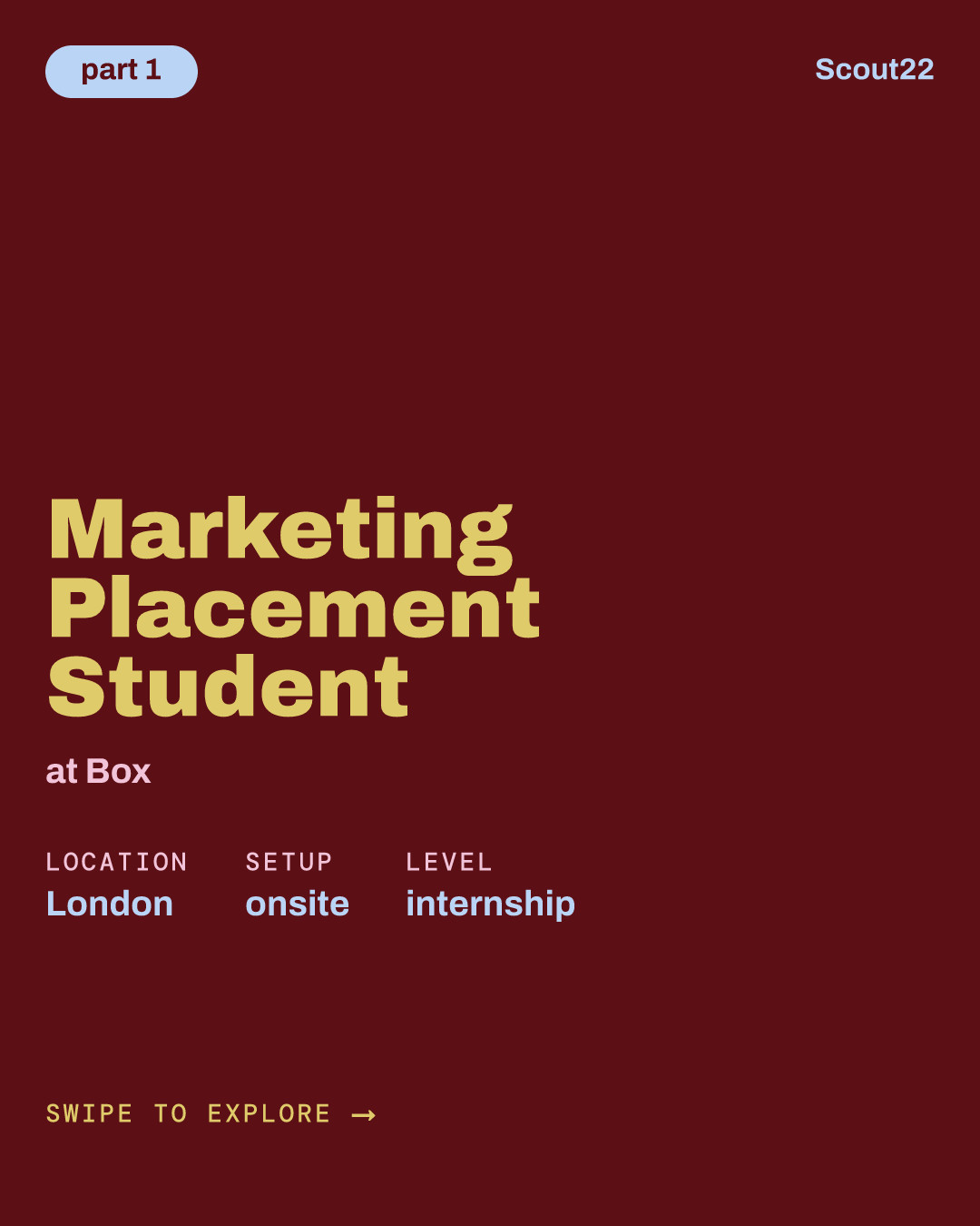 Marketing Placement Student at Box