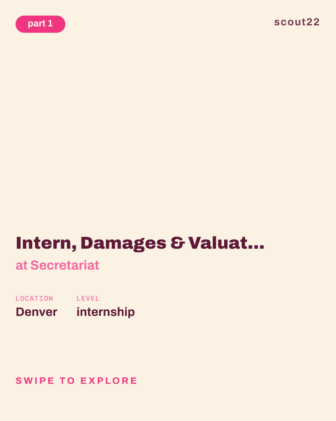 Intern, Damages & Valuations (Summer 2027) at Secretariat
