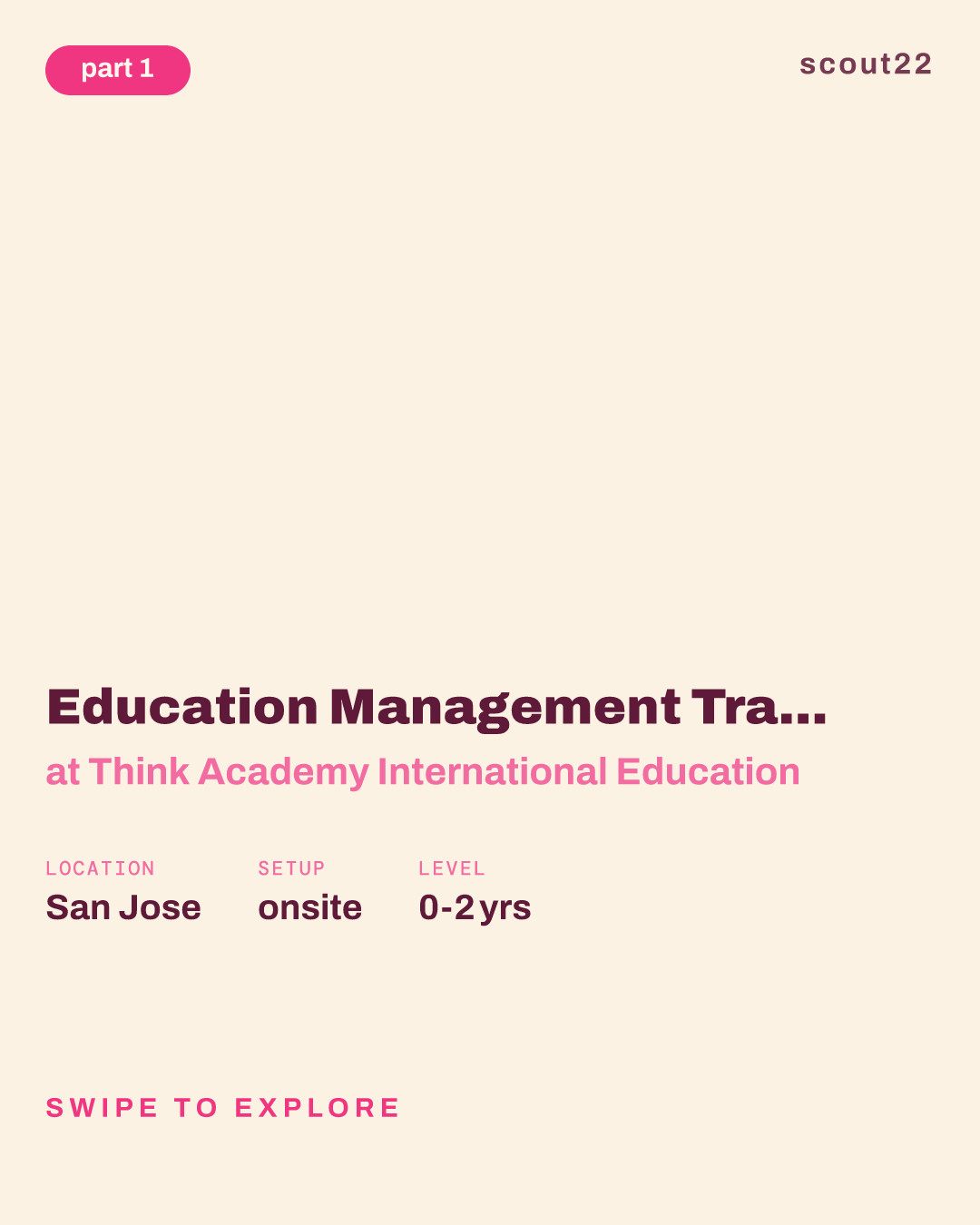 Education Management Trainee ( Math Teacher + Business Operations ) at Think Academy International Education