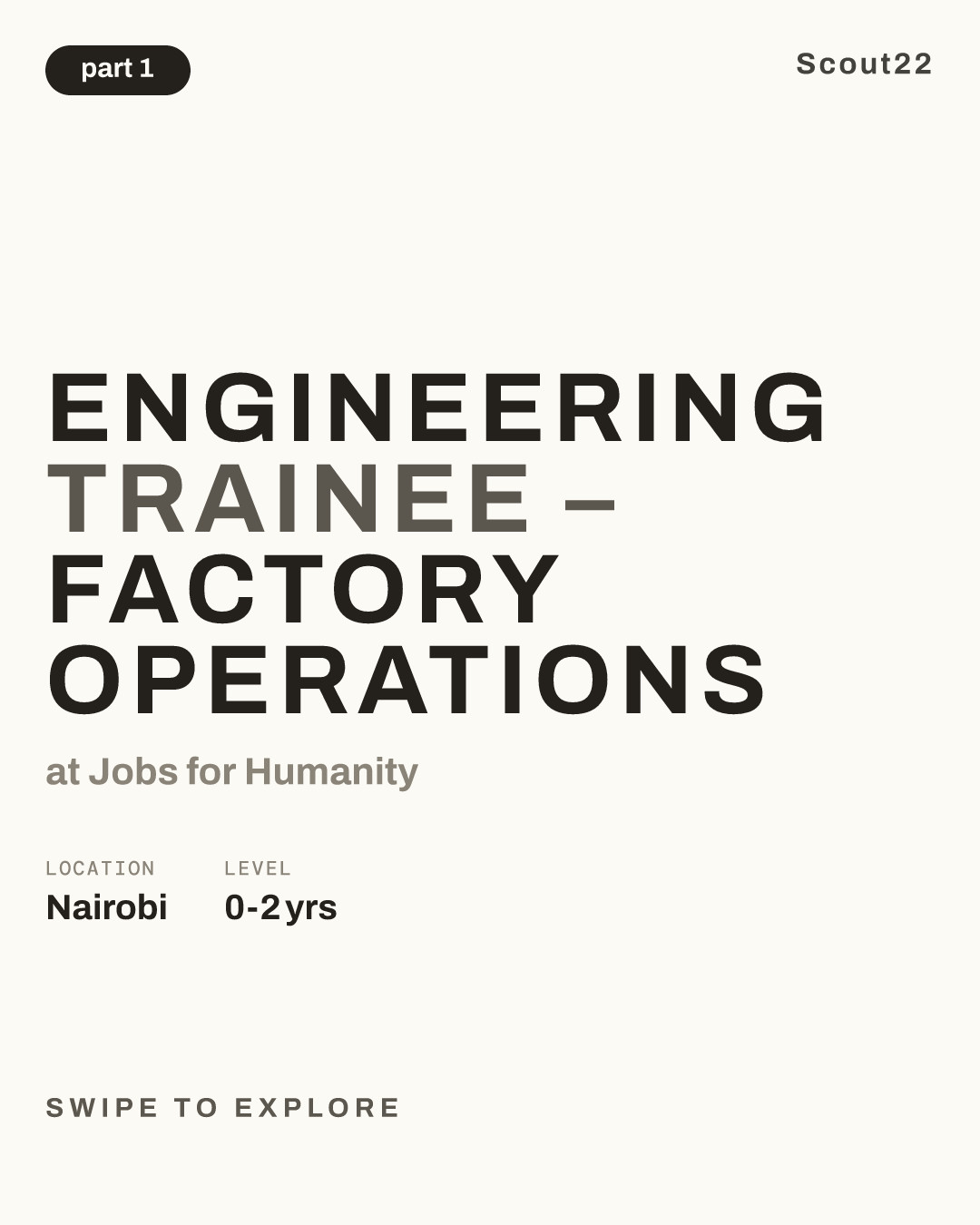 Engineering Trainee – Factory Operations at Jobs for Humanity