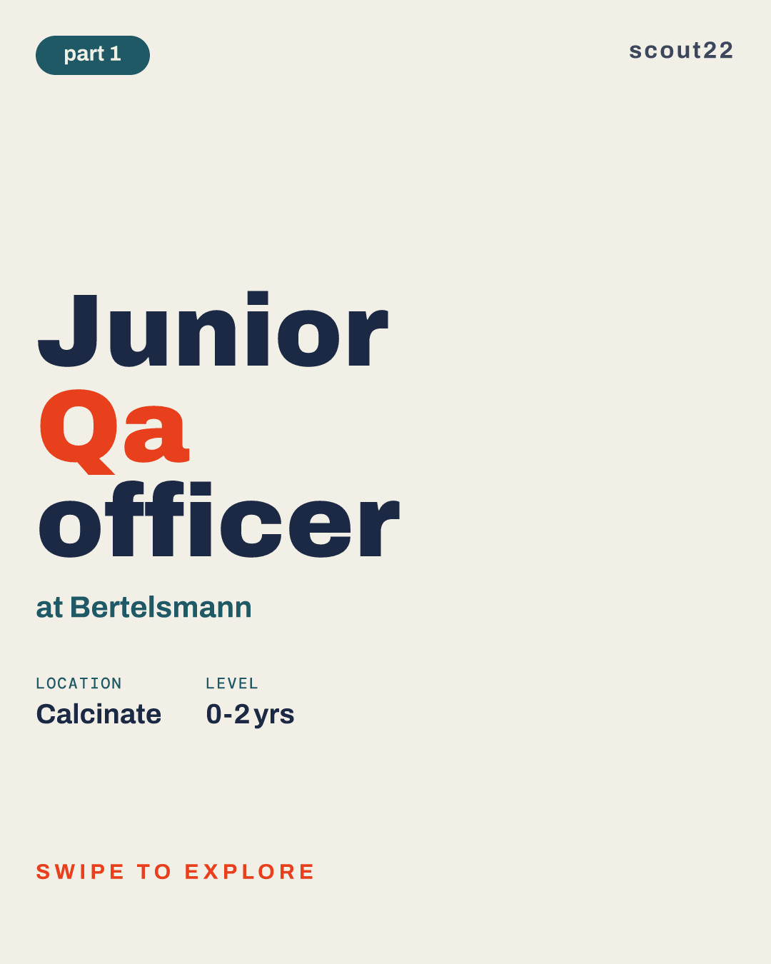 Junior Qa officer at Bertelsmann