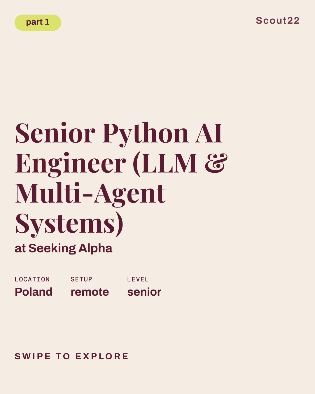 Senior Python AI Engineer (LLM & Multi-Agent Systems) at Seeking Alpha