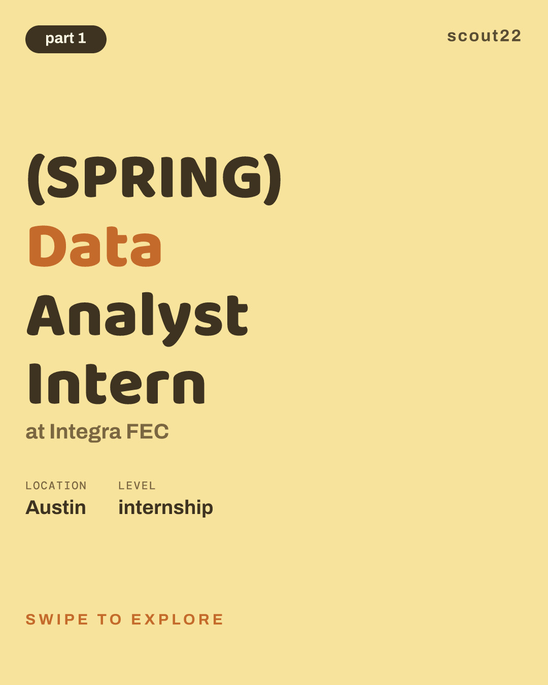 (SPRING) Data Analyst Intern at Integra FEC