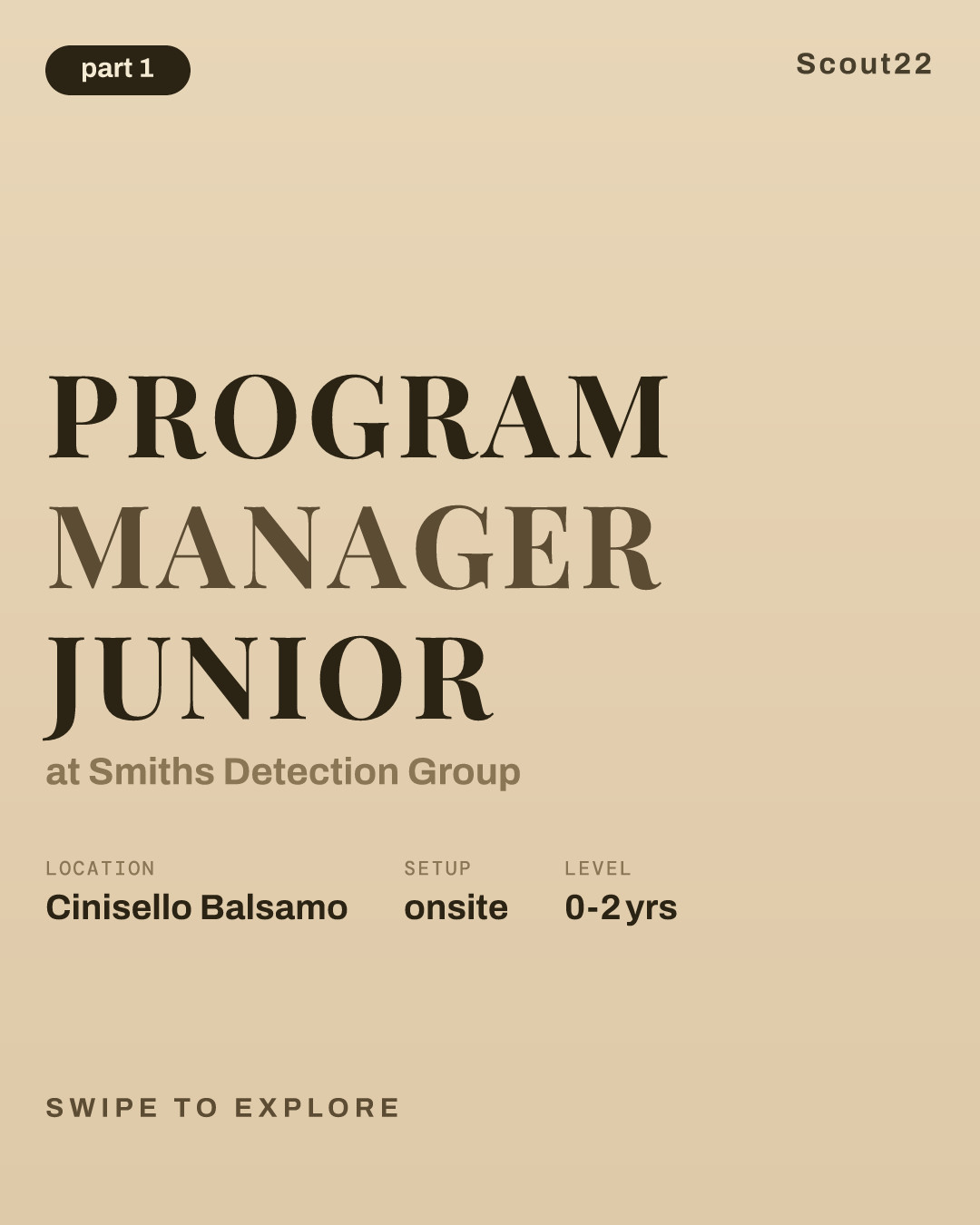 Program Manager Junior at Smiths Detection Group