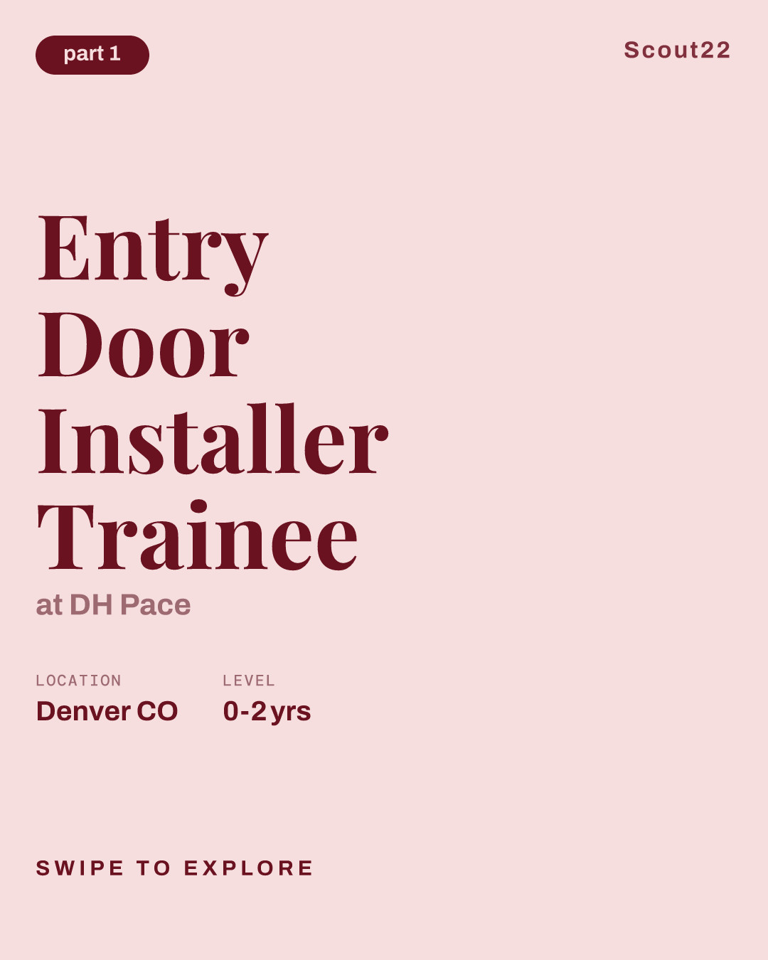 Entry Door Installer Trainee at DH Pace