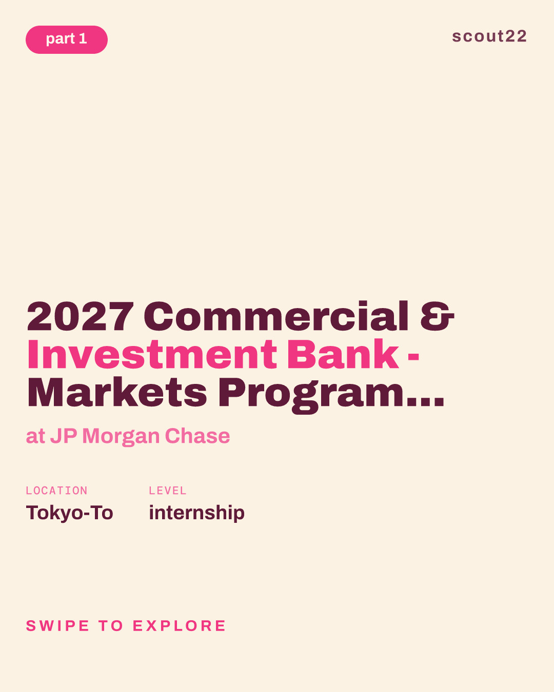 2027 Commercial & Investment Bank - Markets Program - Sales & Marketing - Summer Analyst - Tokyo at JP Morgan Chase