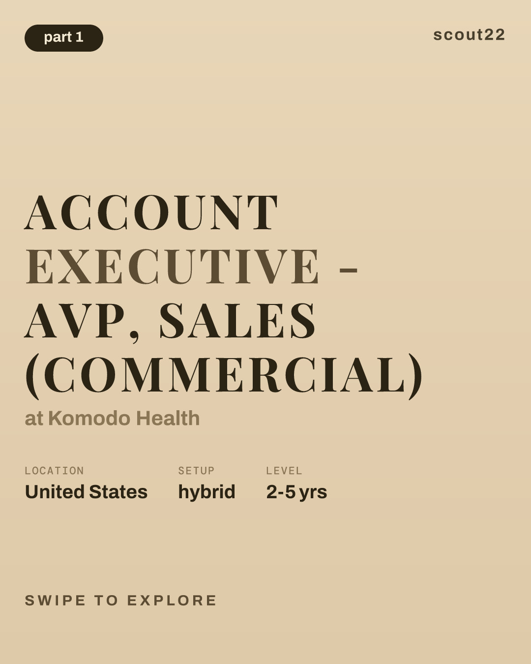 Account Executive - AVP, Sales (Commercial) at Komodo Health