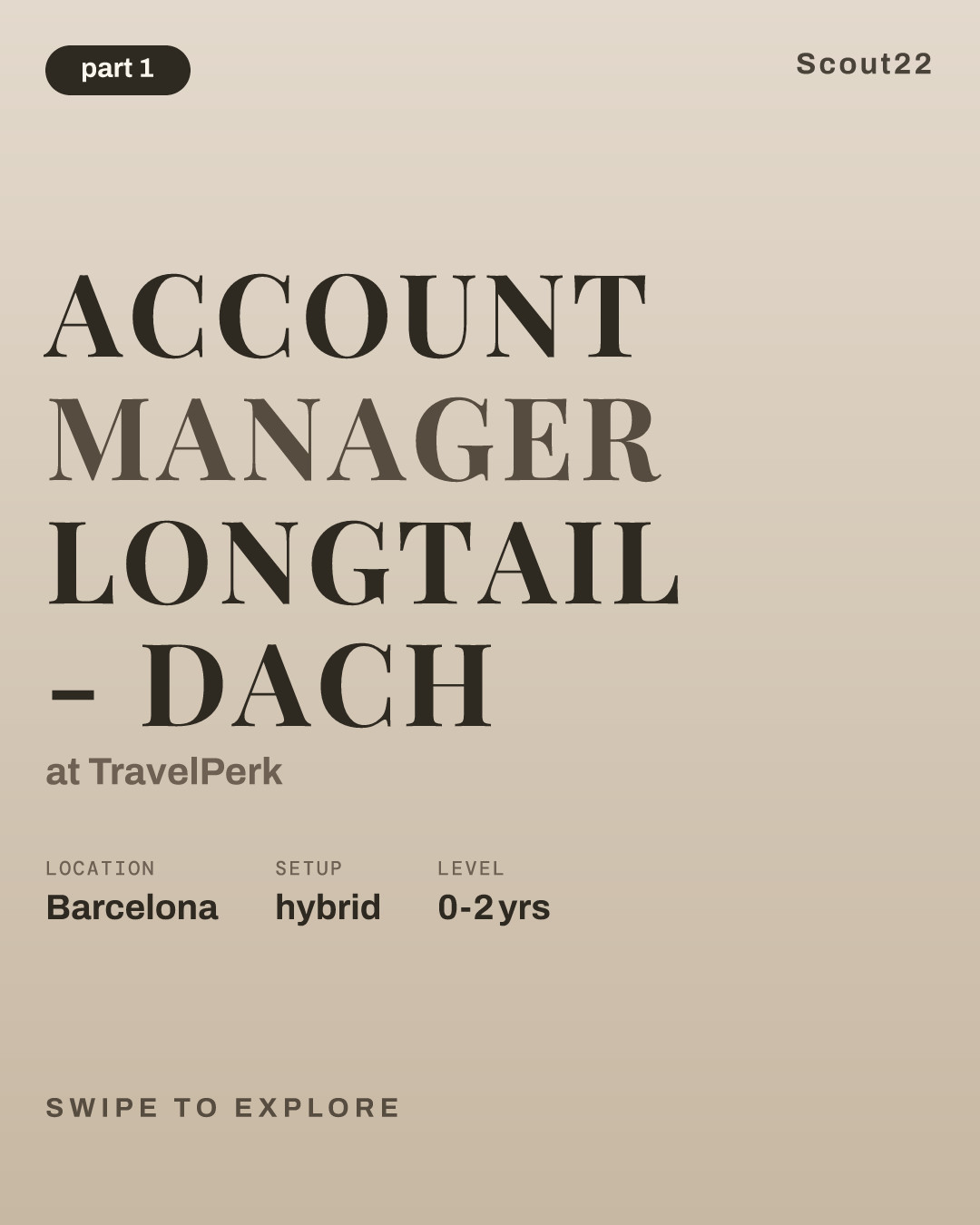 Account Manager LongTail - DACH at TravelPerk
