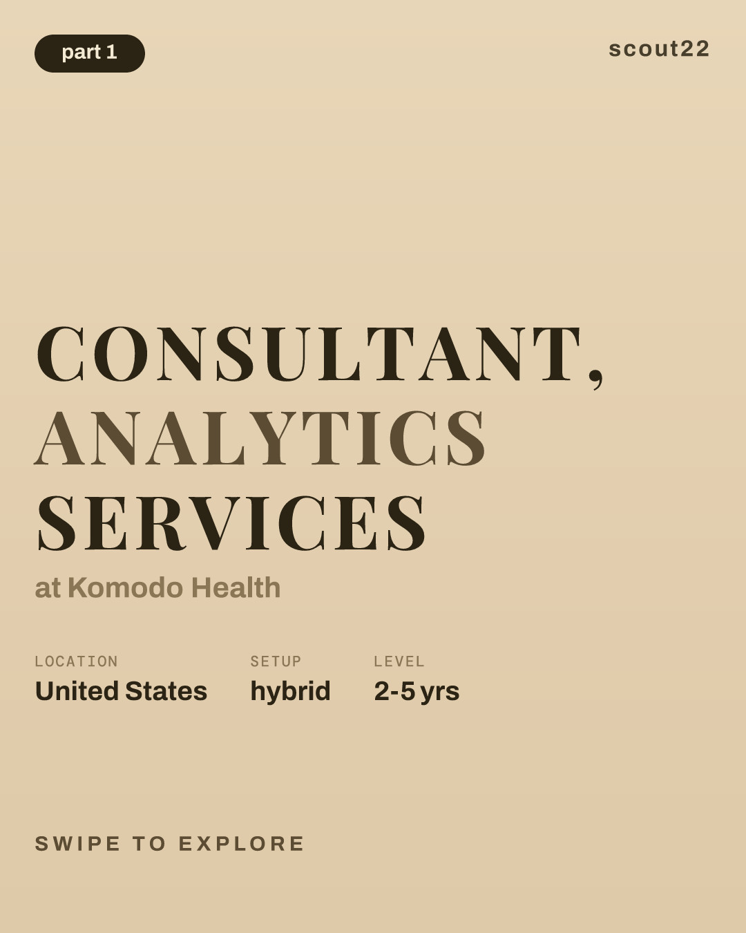 Consultant, Analytics Services at Komodo Health