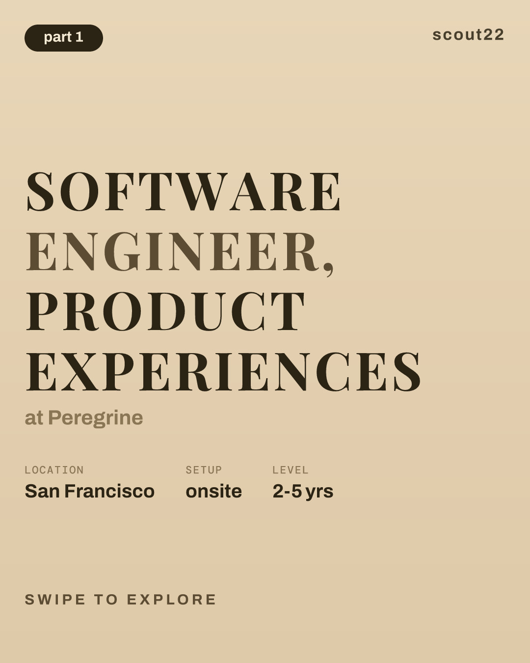 Software Engineer, Product Experiences at Peregrine