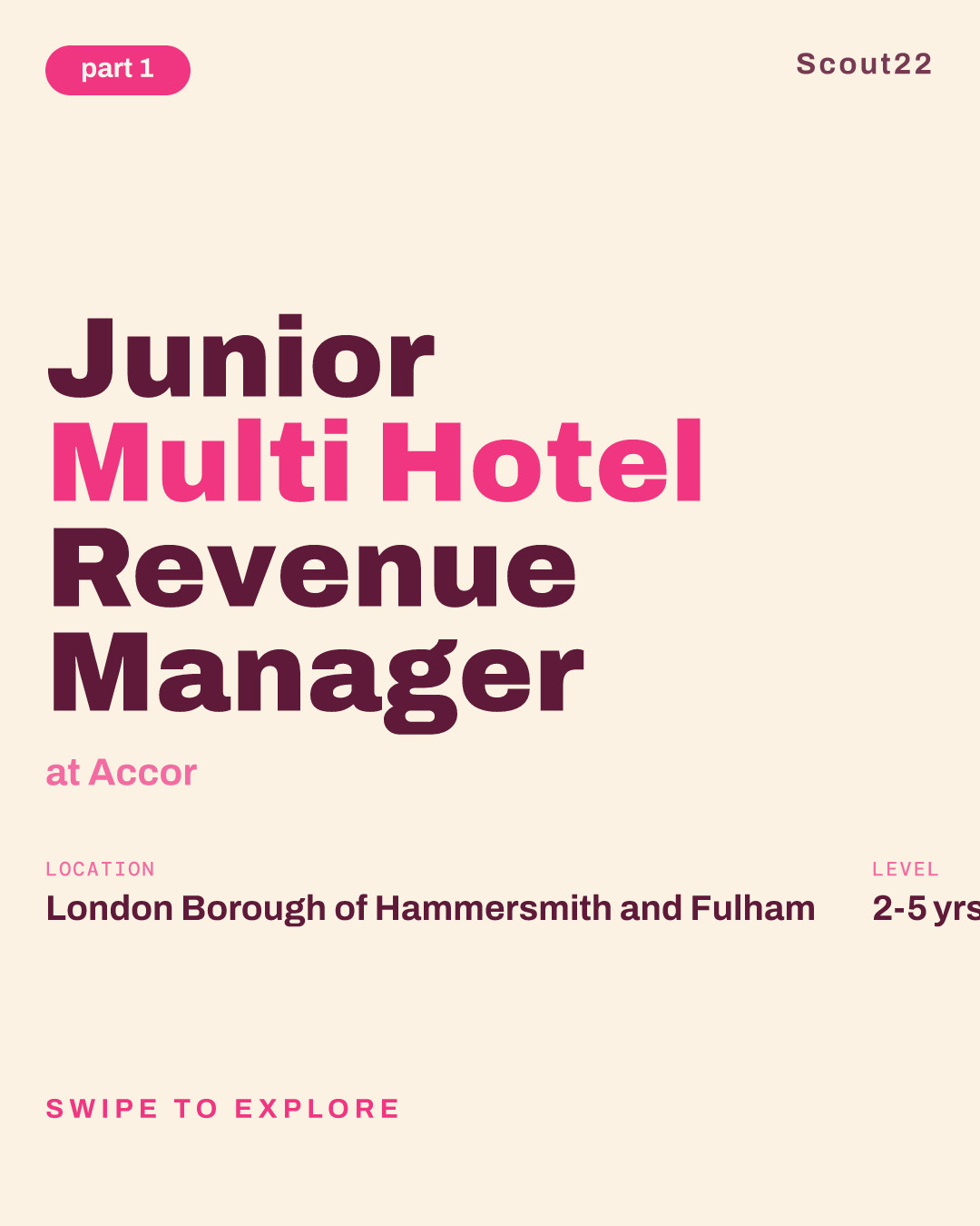 Junior Multi Hotel Revenue Manager at Accor