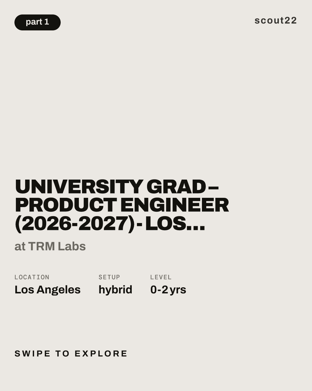 University Grad – Product Engineer (2026-2027) - Los Angeles or San Francisco at TRM Labs