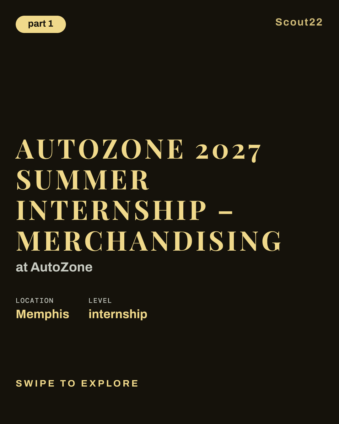 AutoZone 2027 Summer Internship – Merchandising at AutoZone