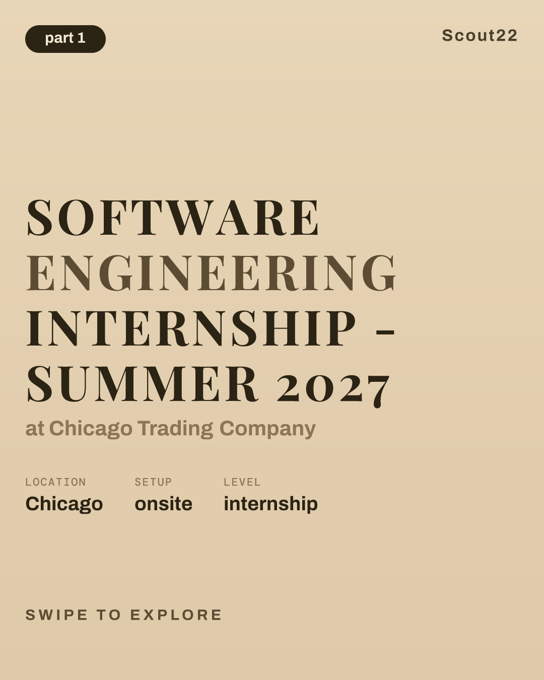 Software Engineering Internship - Summer 2027 at Chicago Trading Company