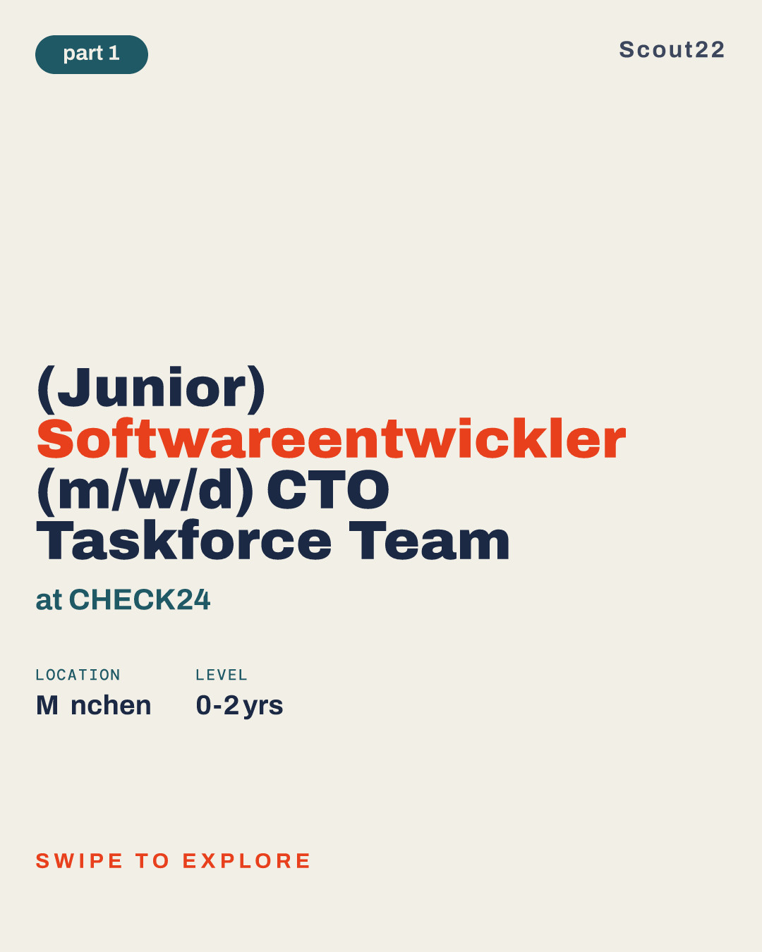 (Junior) Softwareentwickler (m/w/d) CTO Taskforce Team at CHECK24