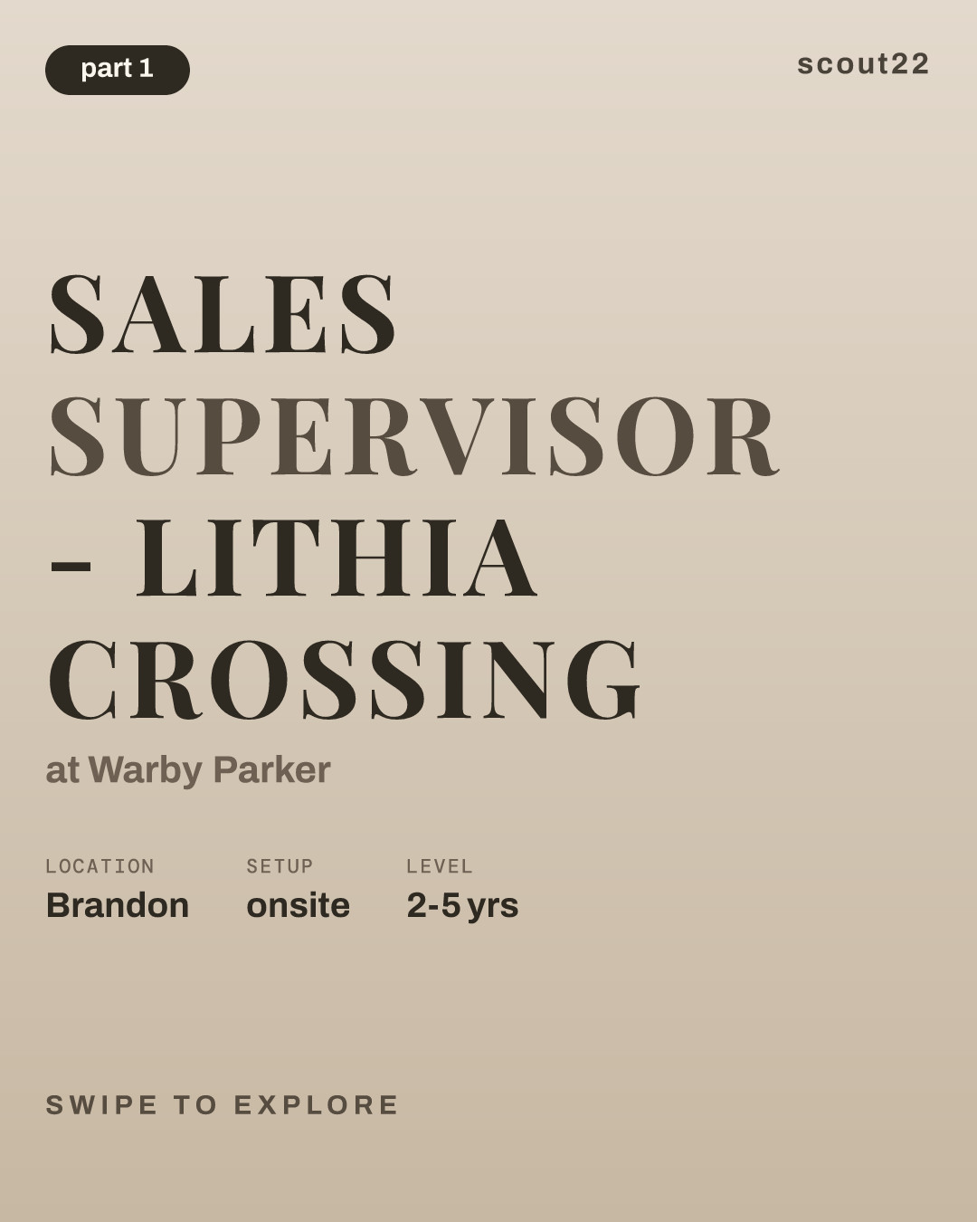 Sales Supervisor - Lithia Crossing at Warby Parker