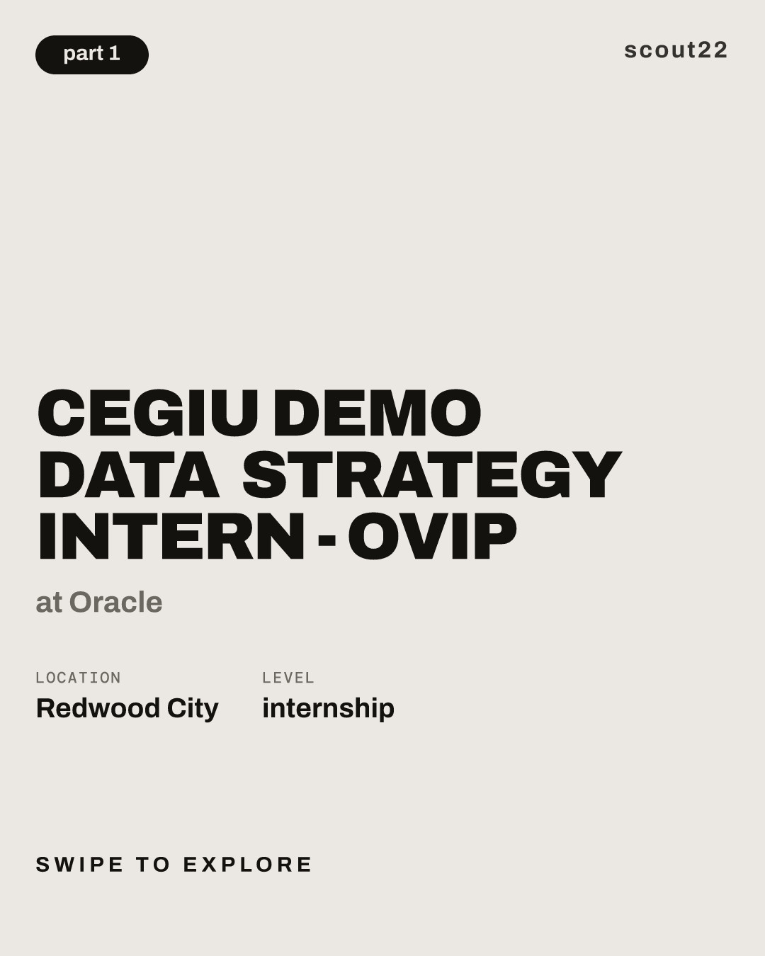 CEGIU Demo Data Strategy Intern - OVIP at Oracle