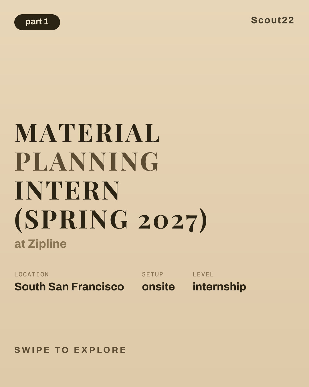 Material Planning Intern (Spring 2027) at Zipline