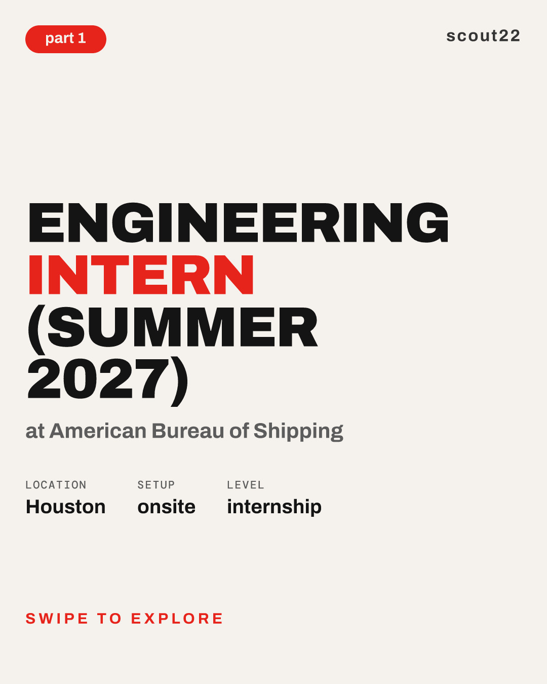 Engineering Intern (Summer 2027) at American Bureau of Shipping
