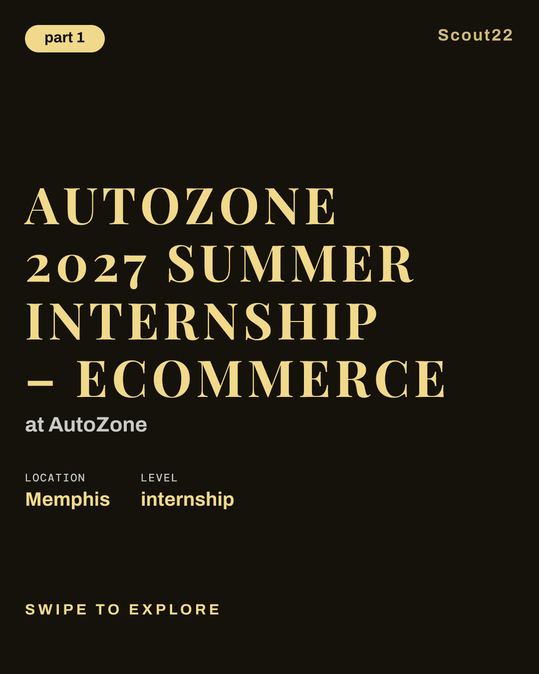 AutoZone 2027 Summer Internship – eCommerce at AutoZone