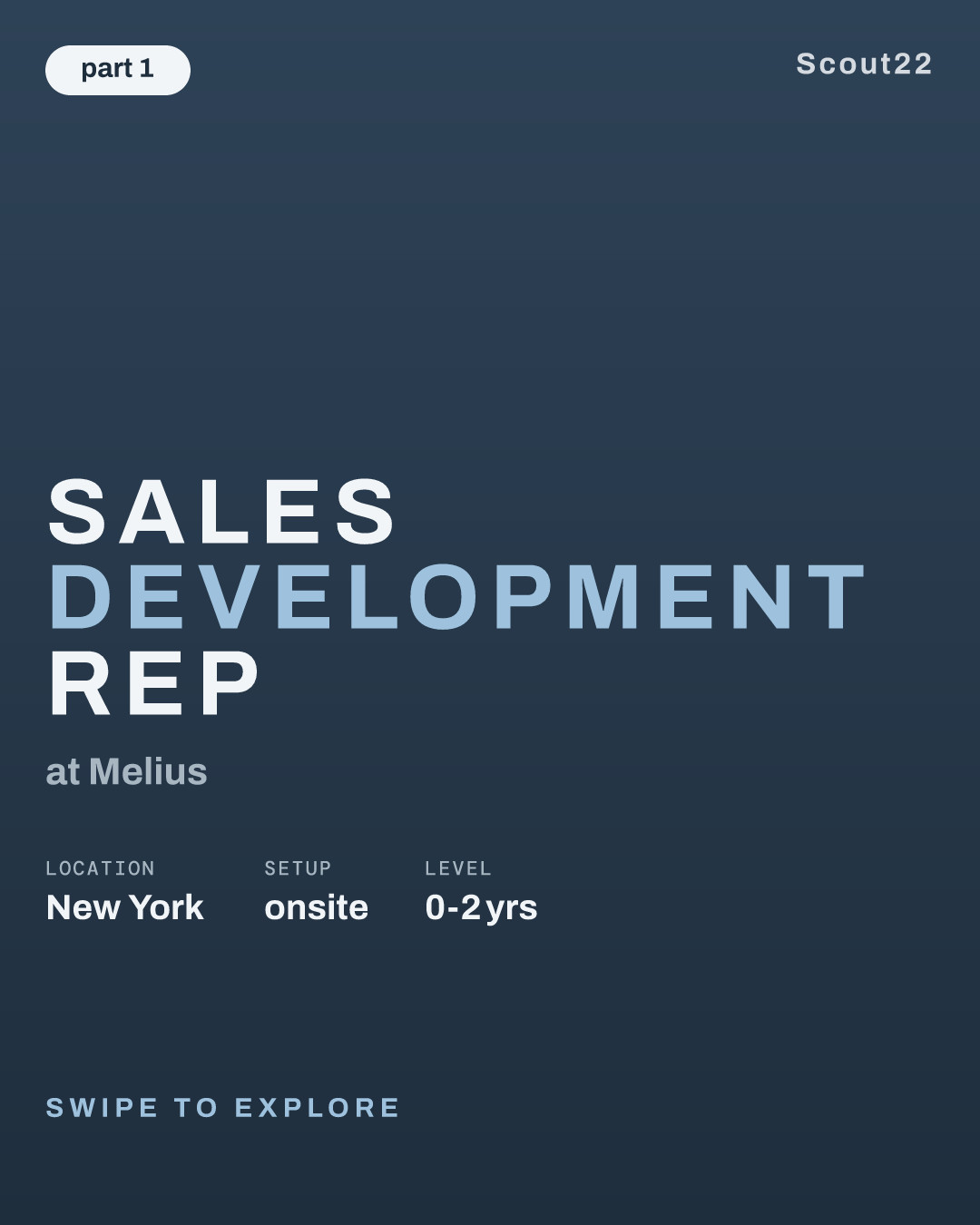 Sales Development Rep at Melius