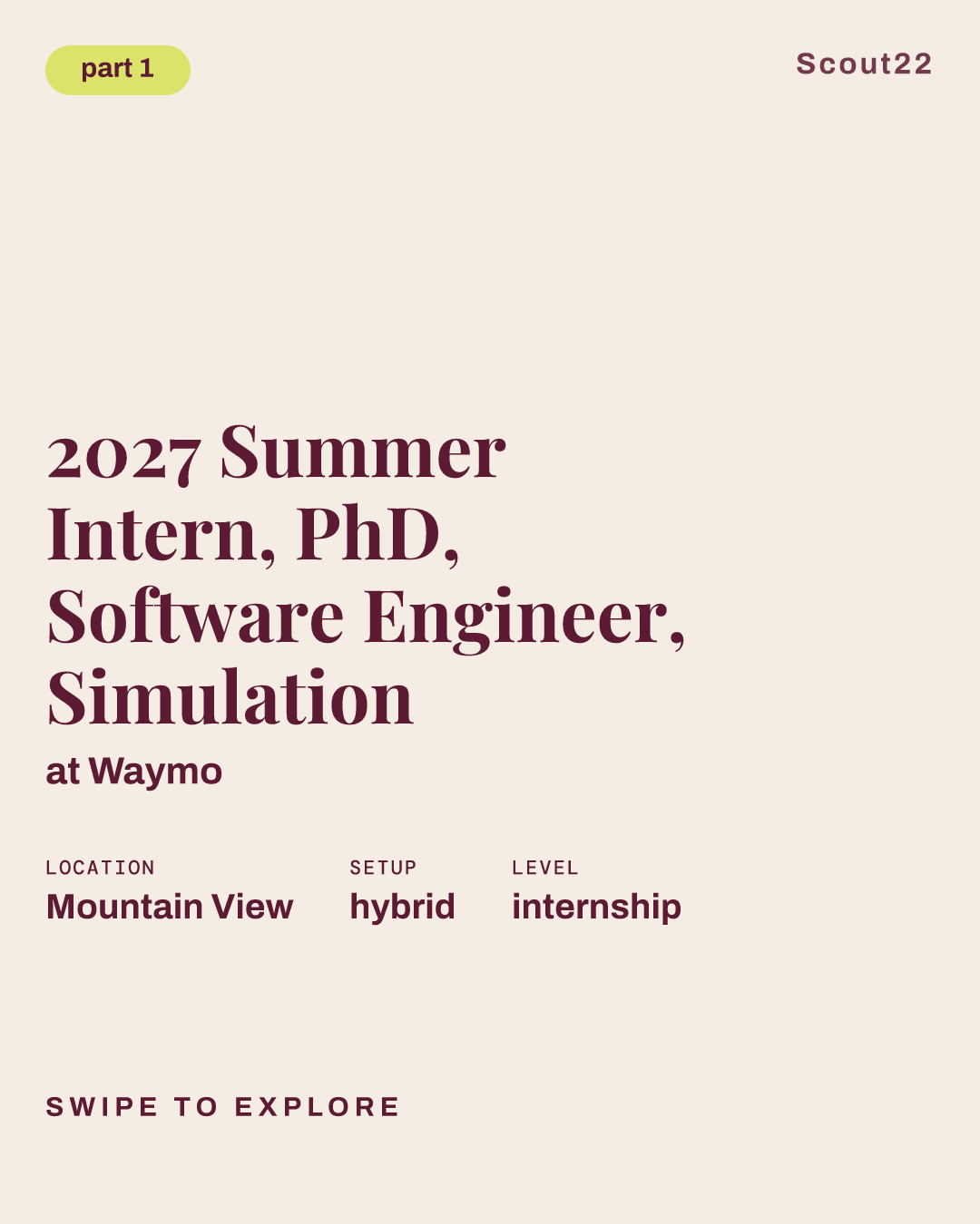2027 Summer Intern, PhD, Software Engineer, Simulation at Waymo