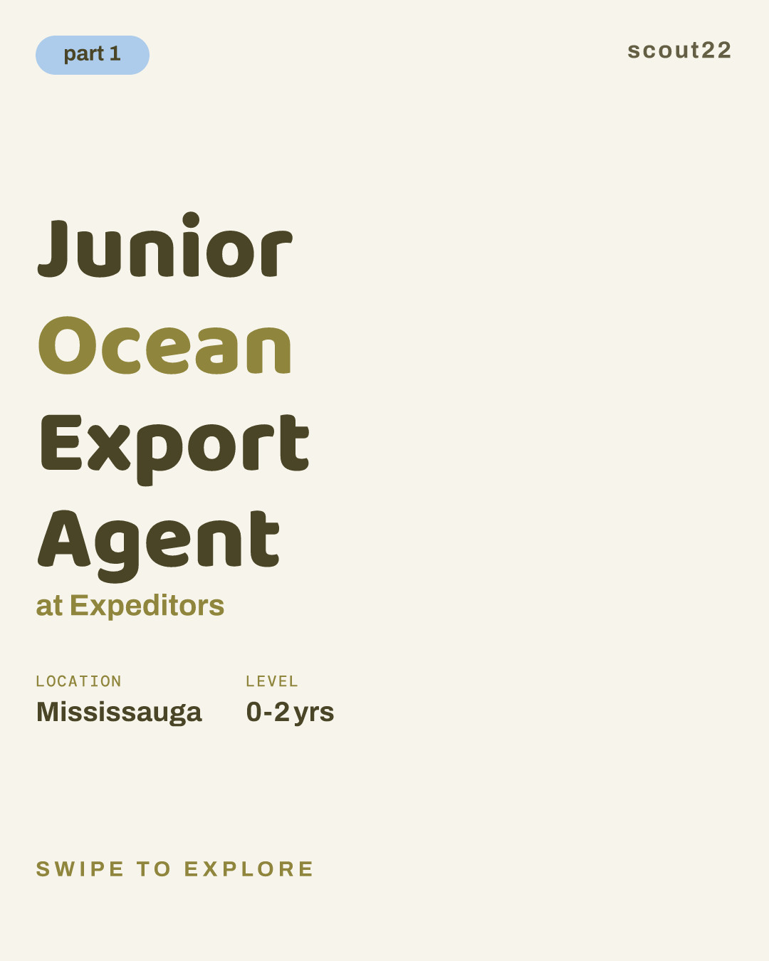Junior Ocean Export Agent at Expeditors
