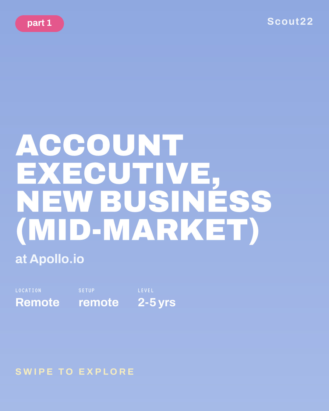 Account Executive, New Business (Mid-Market) at Apollo.io
